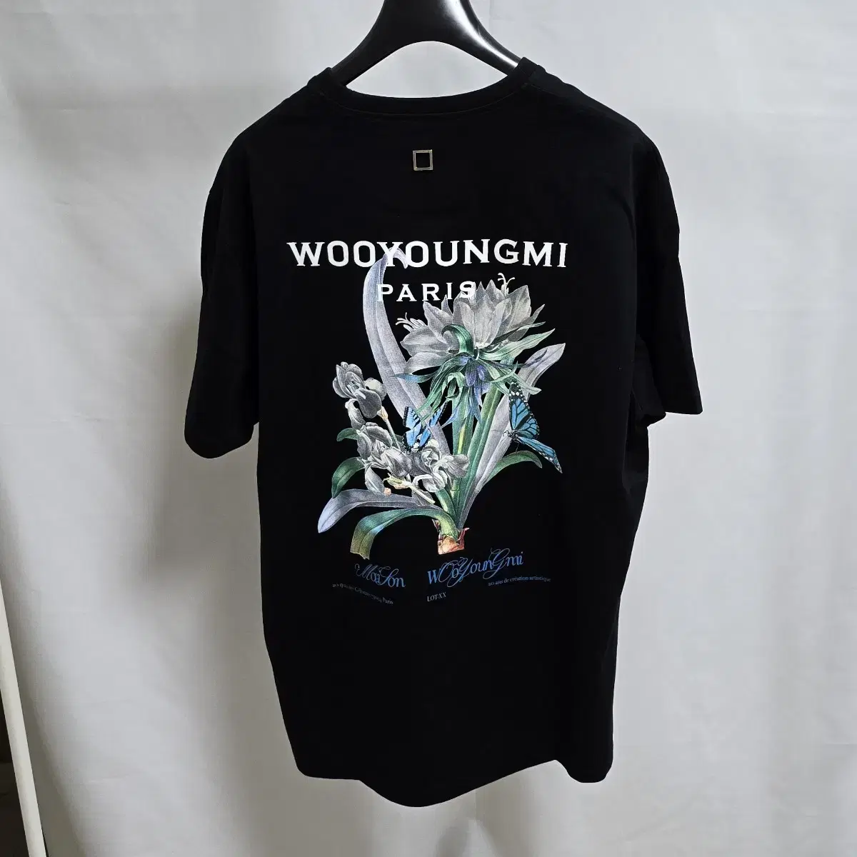 [50] wooyoungmi flower back logo vahn short sleeve tee 50 size 105 sells