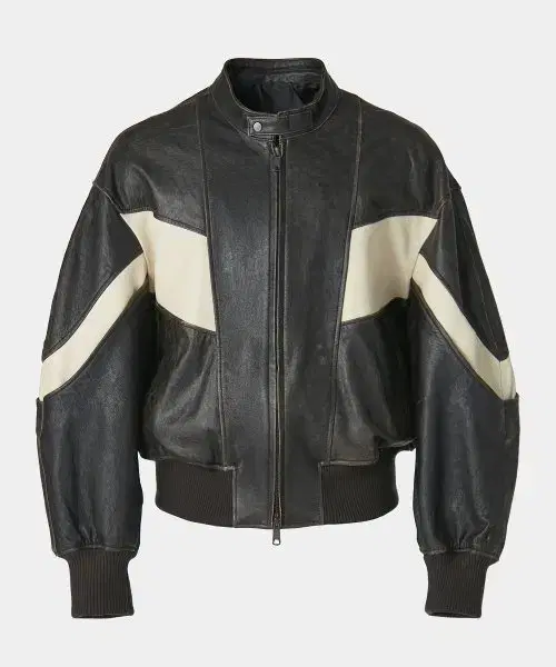 Coor Distressed Leather Jacket-Large