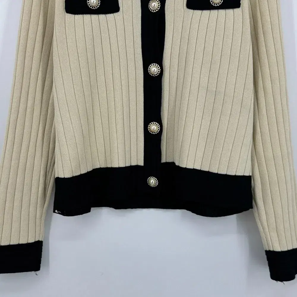 진주 단추 골지 가디건 (F size / BEIGE)