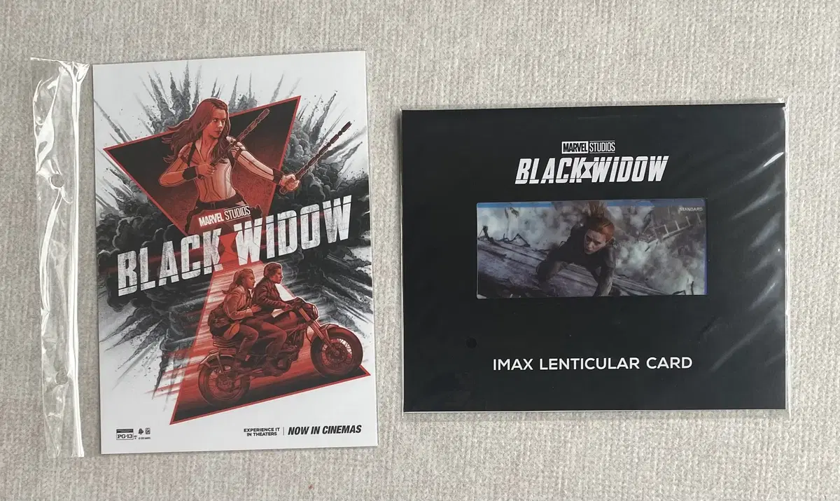 Black Widow Imax Postcard, Imax lenticular Film Card