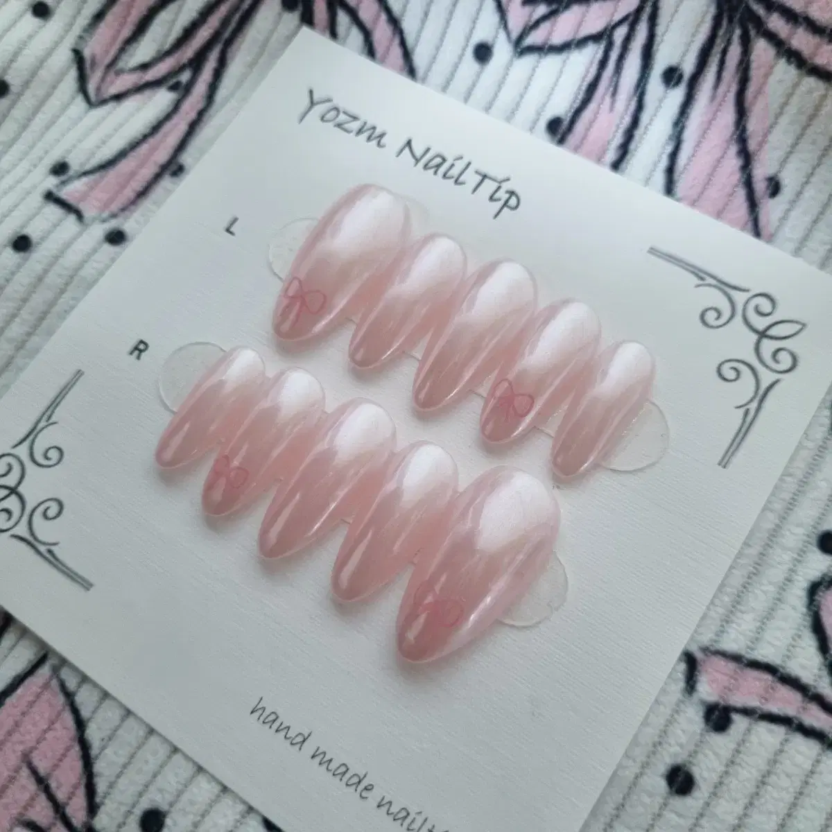 Yozm NailTip 여리여리핑크pearl