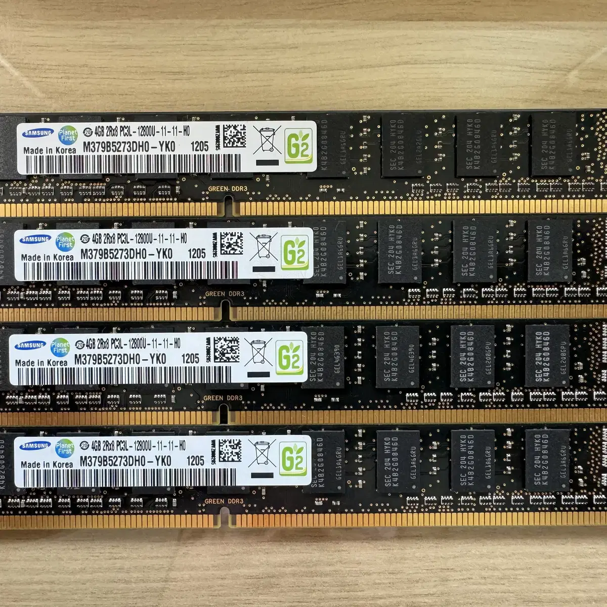 DDR3-12800U 4GB X 4 저전력 삼성 그린 Wonder RAM