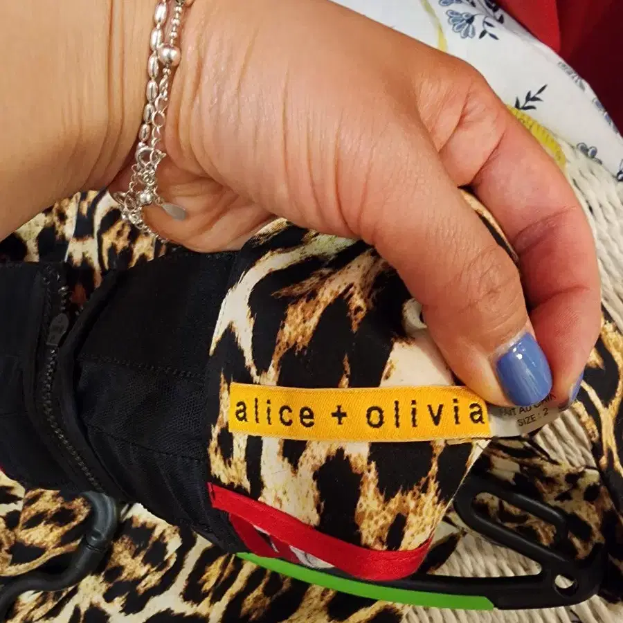 alice+olivia 앨리스 앤 올리비아 레오파드 애니멀 무늬  원피스