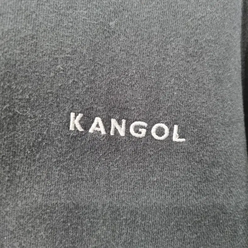 Z4684 KANGOL 그레이블랙 배색 후드 맨투맨 남L