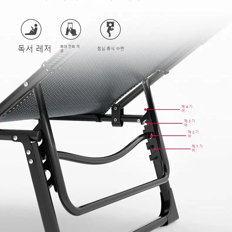 캠핑용 사무실용 접이식 침대 메모리폼 매트리스 탑재