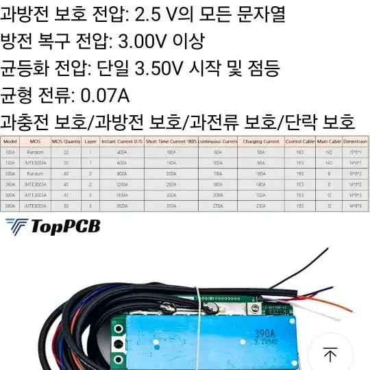 파워뱅크 BMS 390A 인산철 배터리 컨트롤러