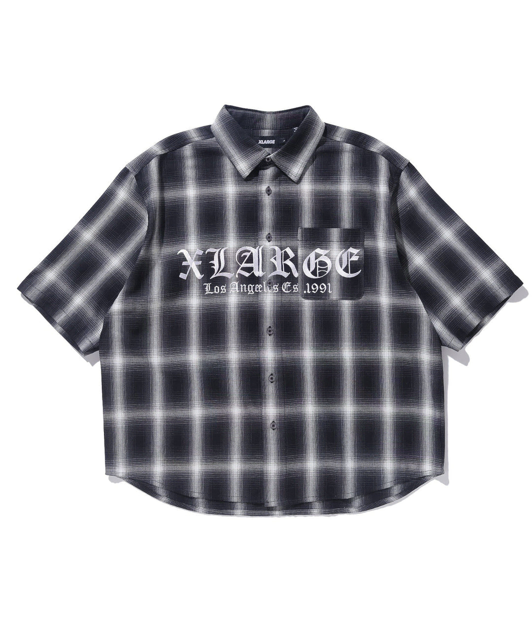 [Overseas] XLARGE Old English Plaid Short Sleeve Shirt 24SS