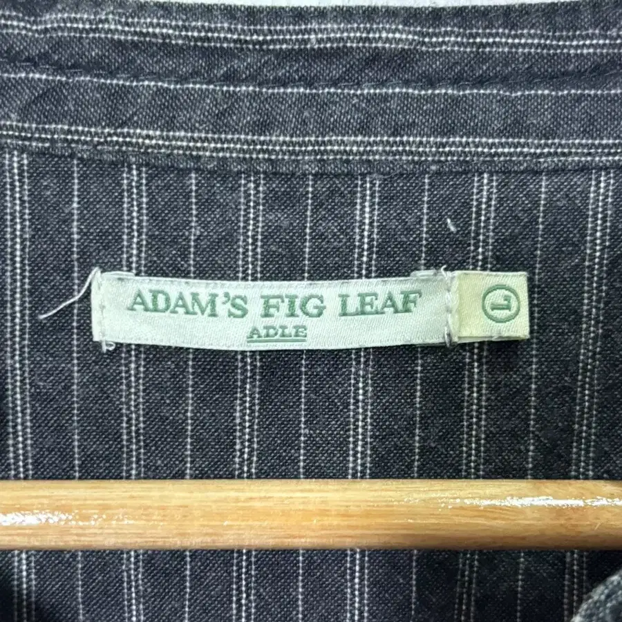 Adams fig leaf 그레이 스트라이프 차이나넥 셔츠 L