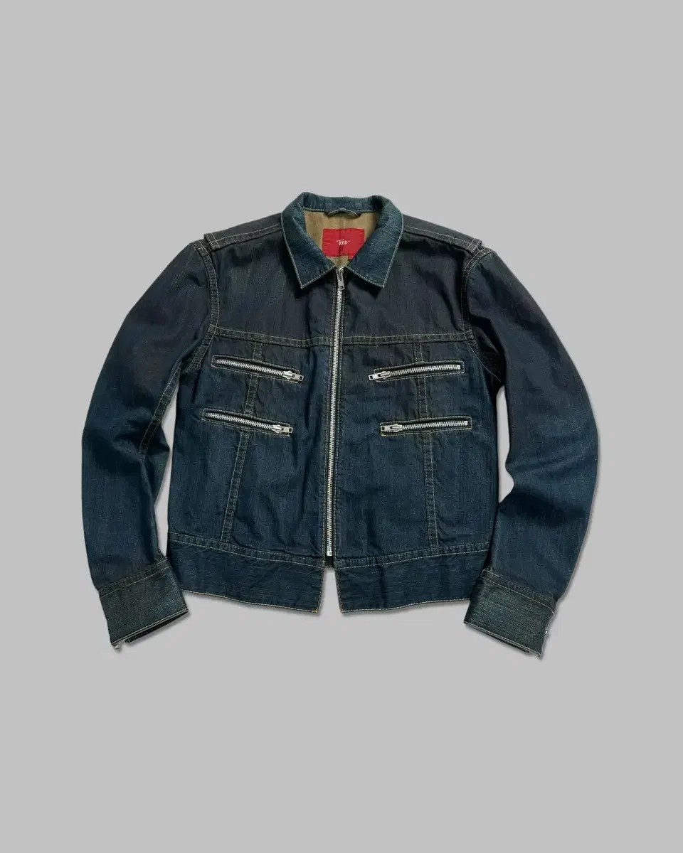 2002 levis red label zipper denim jacket