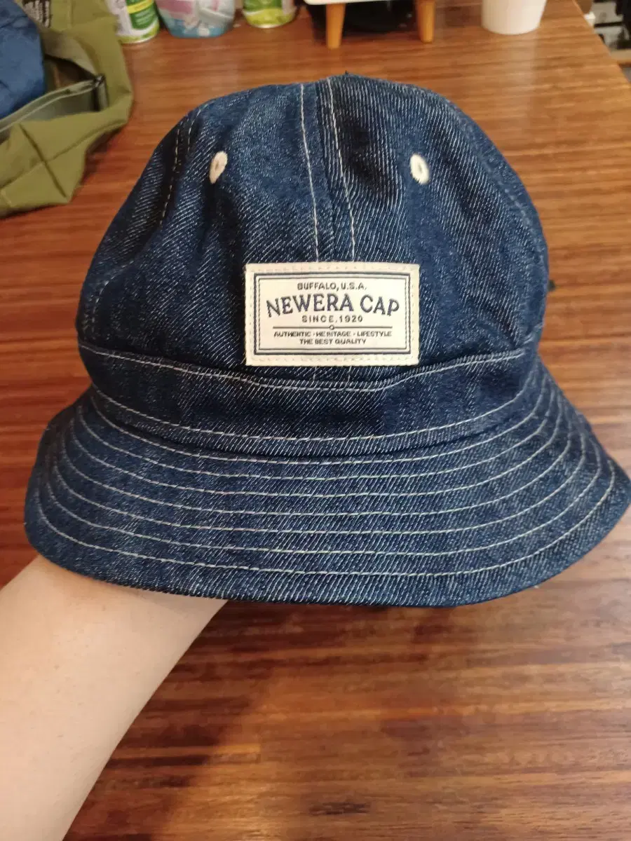 New Era Denim Bucket Hat M