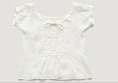 더바넷 Pufleat linen blouse