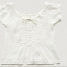 더바넷 Pufleat linen blouse