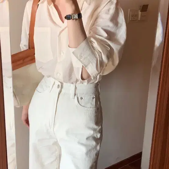 바이무드 [BYMOOD] clean white denim