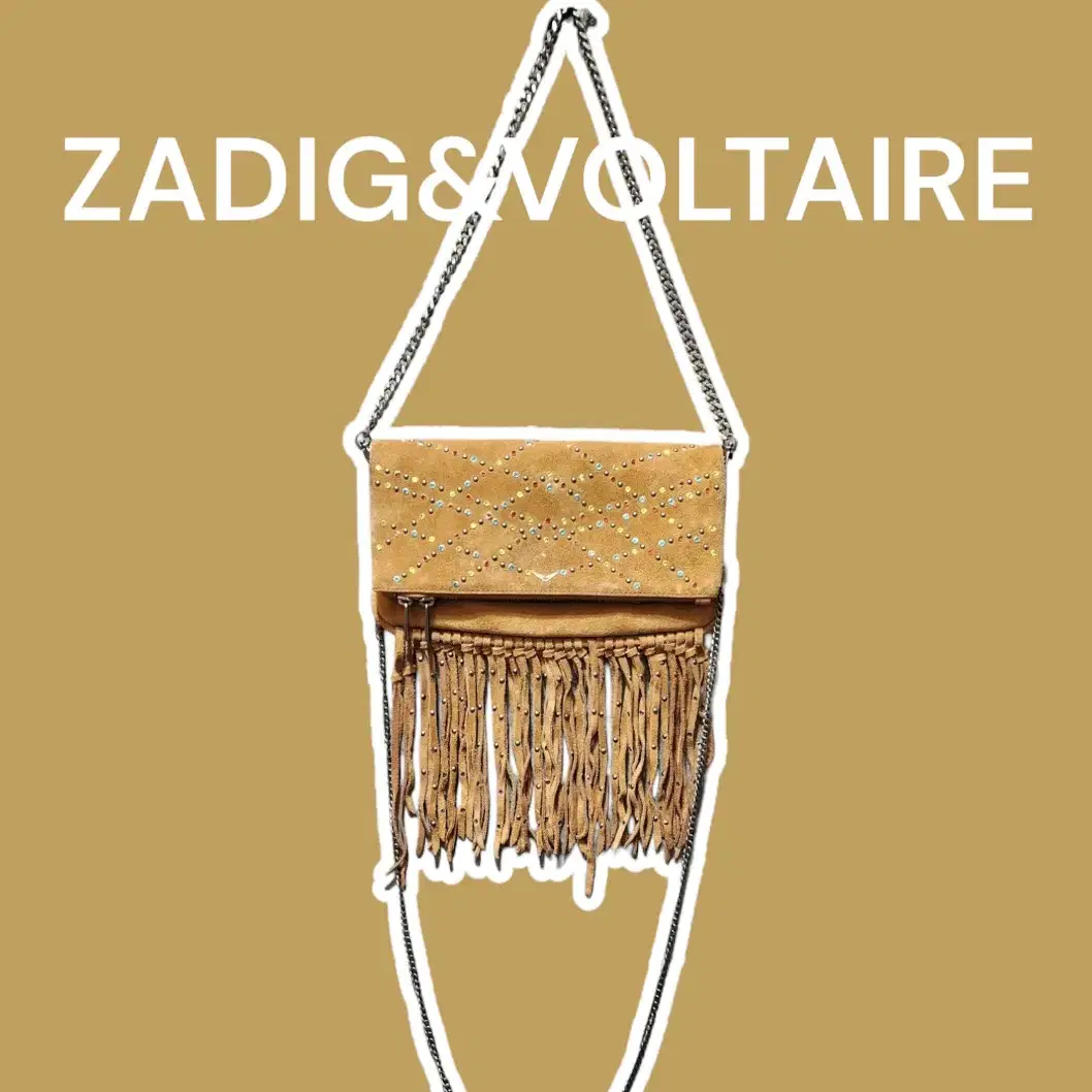 ZADIG&VOLTAIRE 쟈딕앤볼테르 소가죽 테슬 마나크로스백