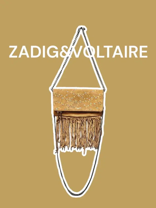 ZADIG&VOLTAIRE 쟈딕앤볼테르 소가죽 테슬 마나크로스백