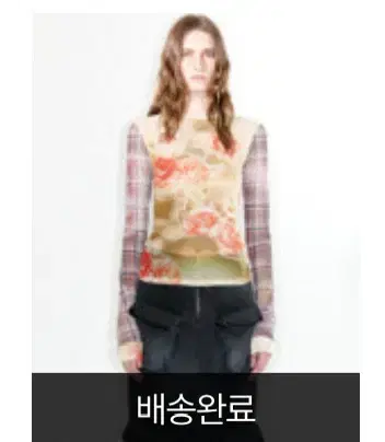 오픈와이와이 FLORAL MESH SLEEVE TOP, MULTI