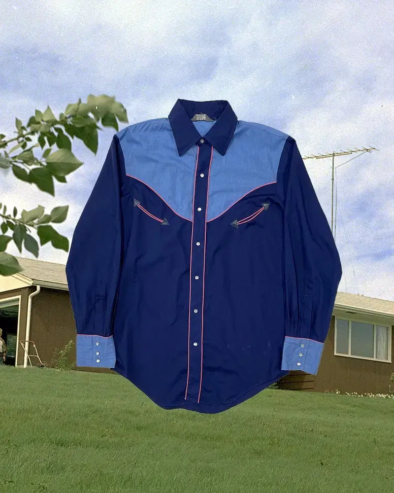 Vintage 90s Smile Pocket Western Shirt