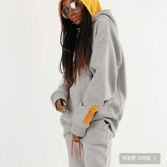 색 스튜디오 LAYER HOOD PULLOVER M.GREY