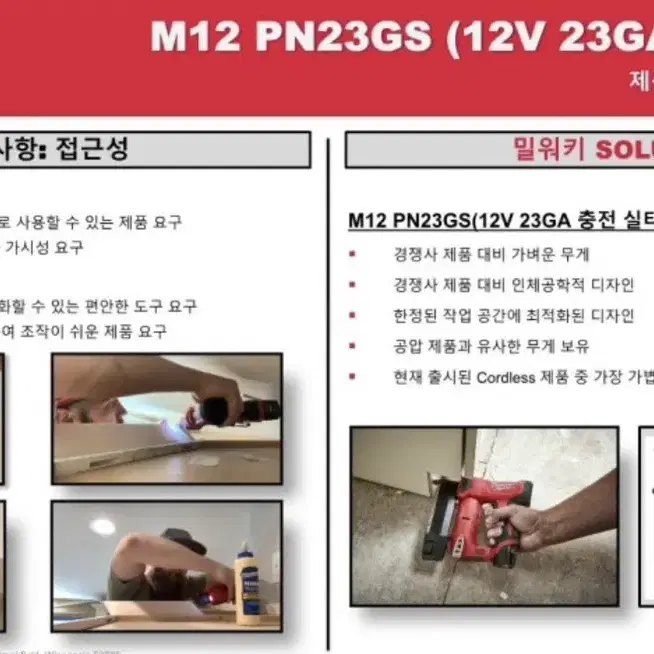 밀워키 공구 충전 실타카 12V M12 PN23GS-301X [세트구성품