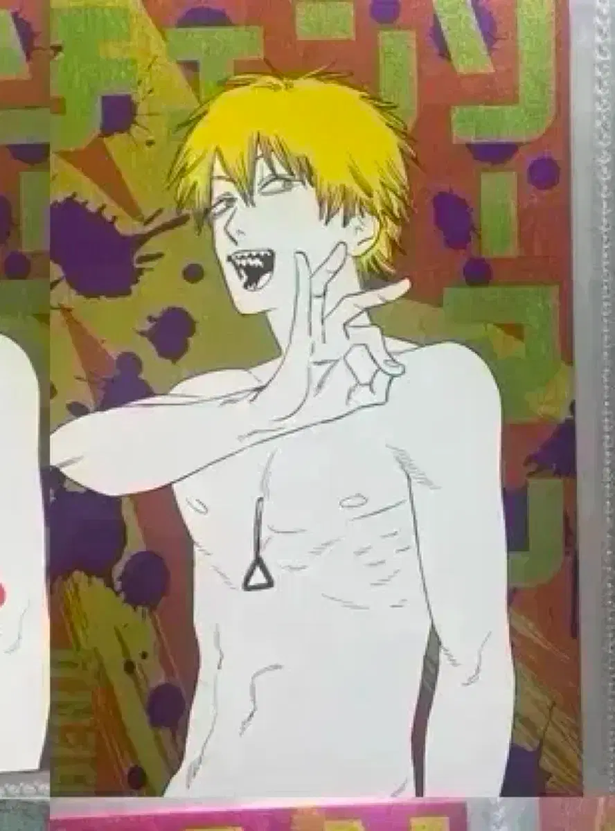 Chainsaw Man Kirakira Postcard Denji