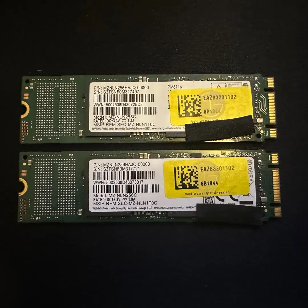 삼성 PM871b (256GB) / M.2 SATA / 2개 일괄 판매