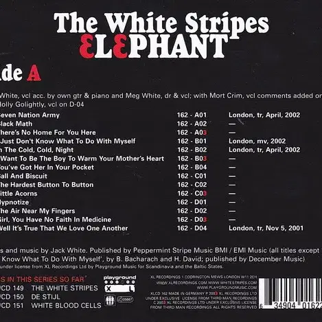 The White Stripes - Elephant (CD)북유럽반EX+