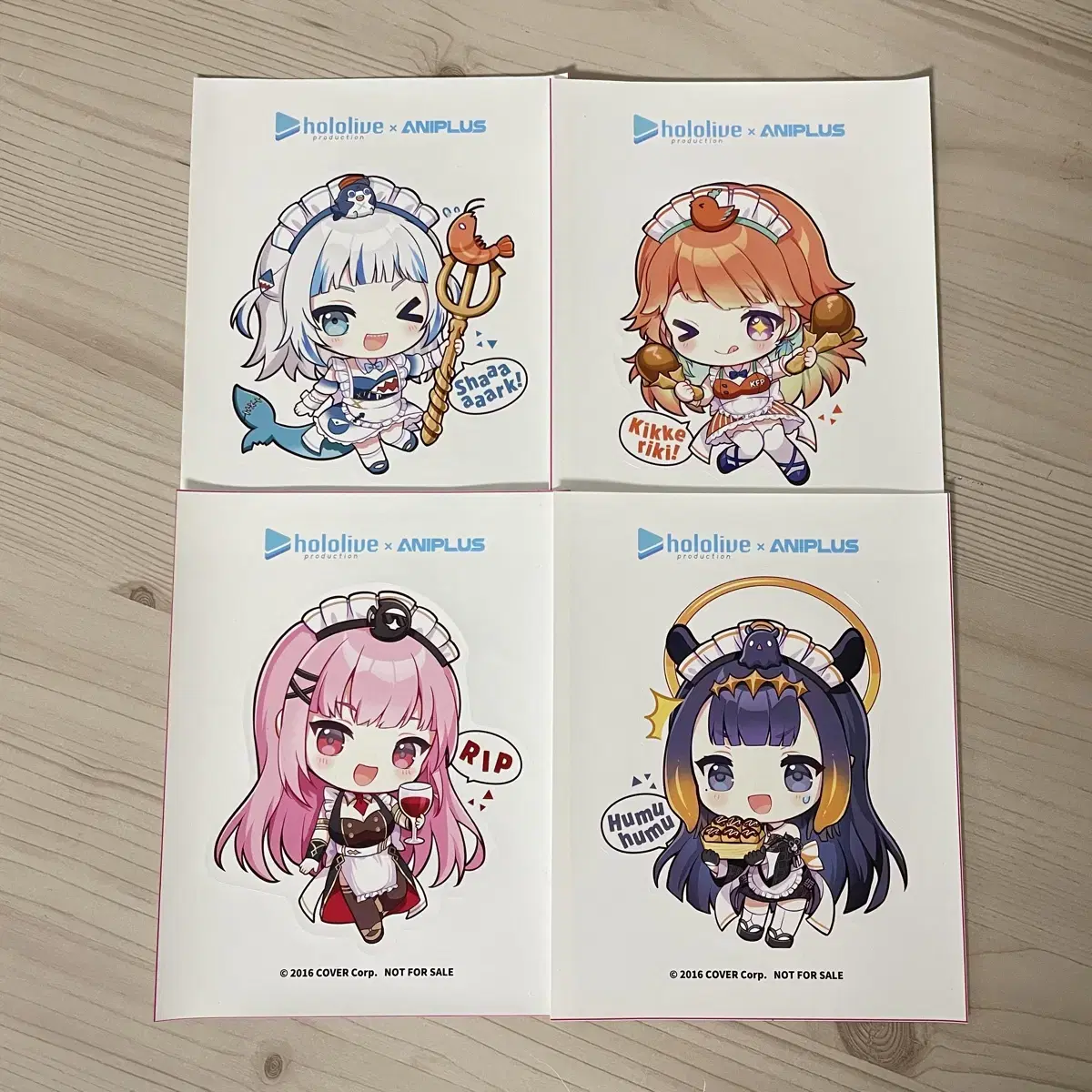 HoloLive AnyPlus pre-order benefit sticker Collab Cafe