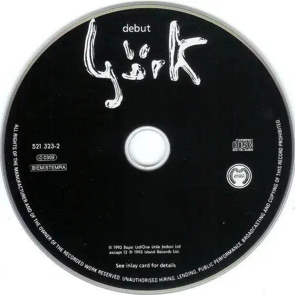 Bjork - Debut (CD) 유럽반 초판 NM-