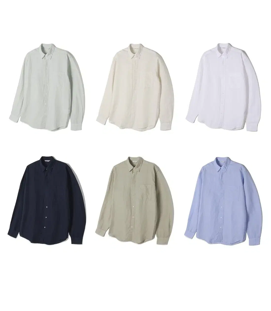 LAINE Premium Linen Hidden Shirt 6color