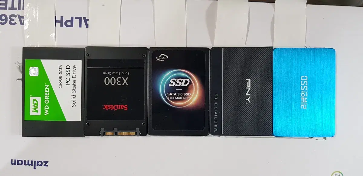 PC부품 SSD 120G 5EA T5000시간 이내