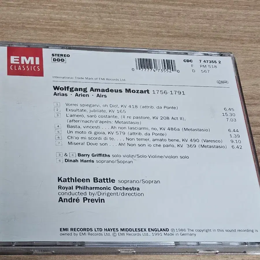 Mozart: Arias - Kathleen Battle - Previn