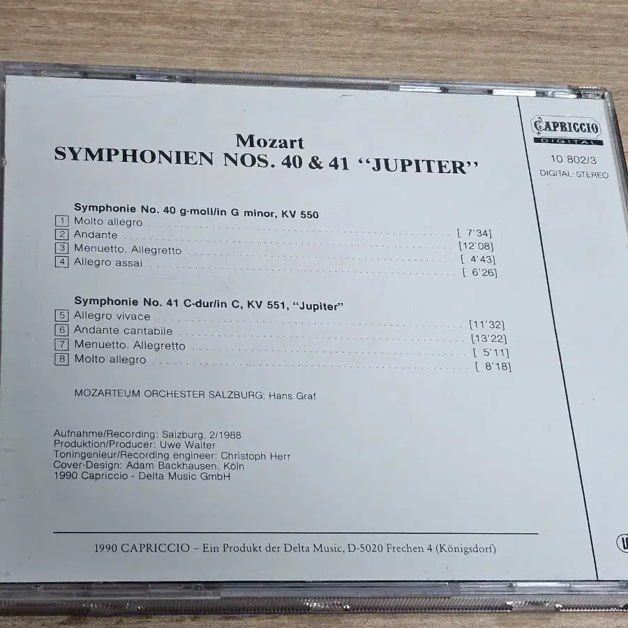 Mozart: Symphonien Nos.40 & 41 (수입CD)