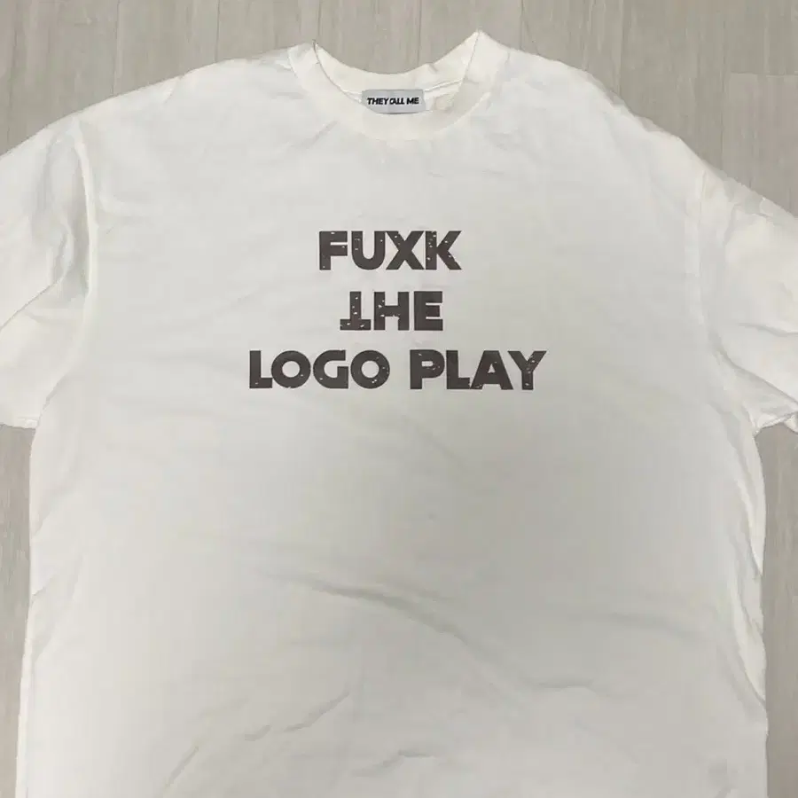 they call me fuck the logo play 반팔 T