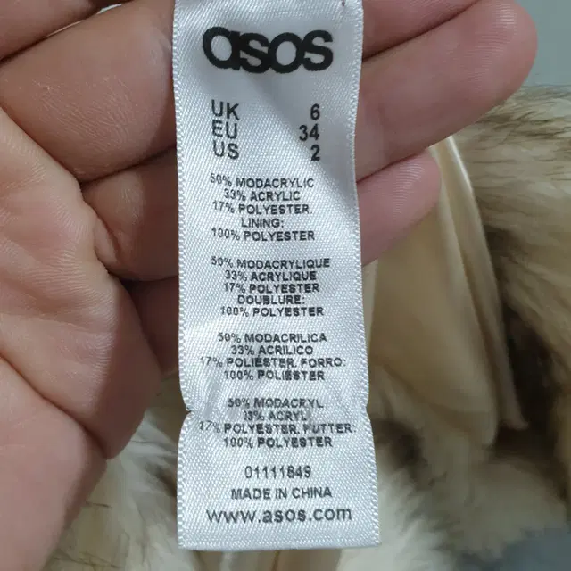 ASOS 아소스 동물귀 후드 퍼 코트 US 2_i1514