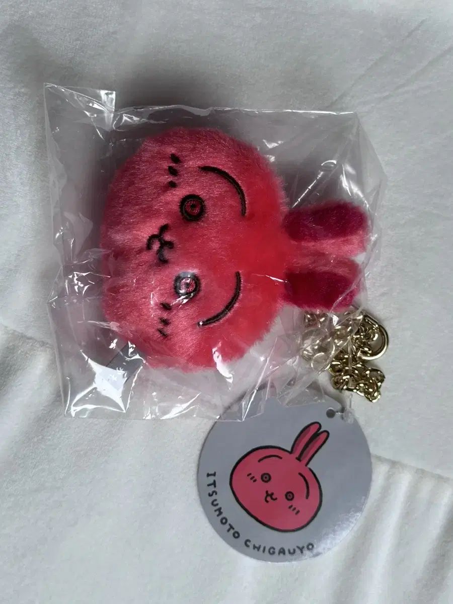 Unsealed Red Usagi Face keyring Chiikawa