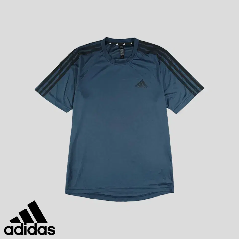 Adidas Prime Green Deep Bloo Black Three-Season Logo Aeroready Performance Jersey Short Sleeve