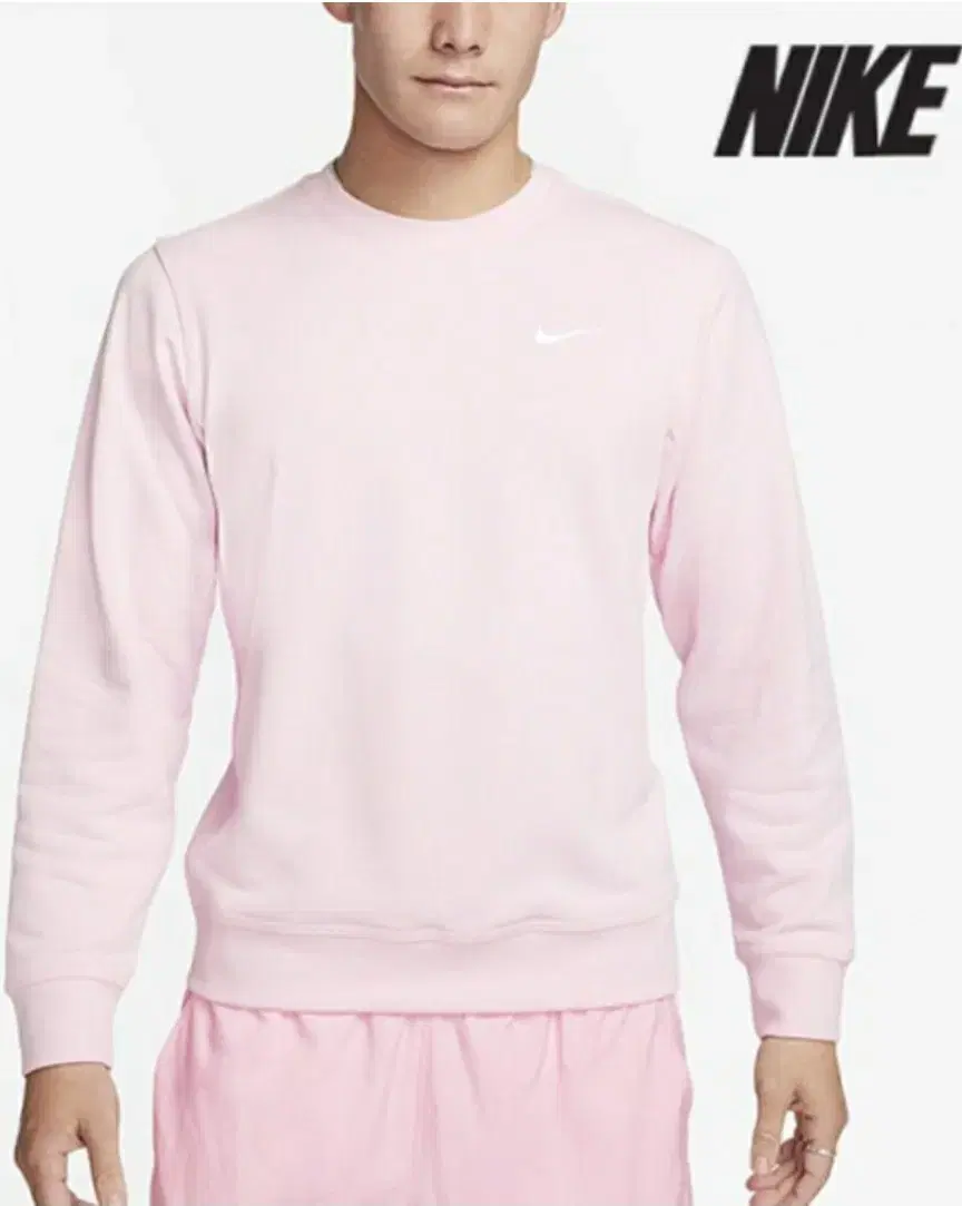 (1864) NIKE Nike Club French Terry Crew Pink 105 XL