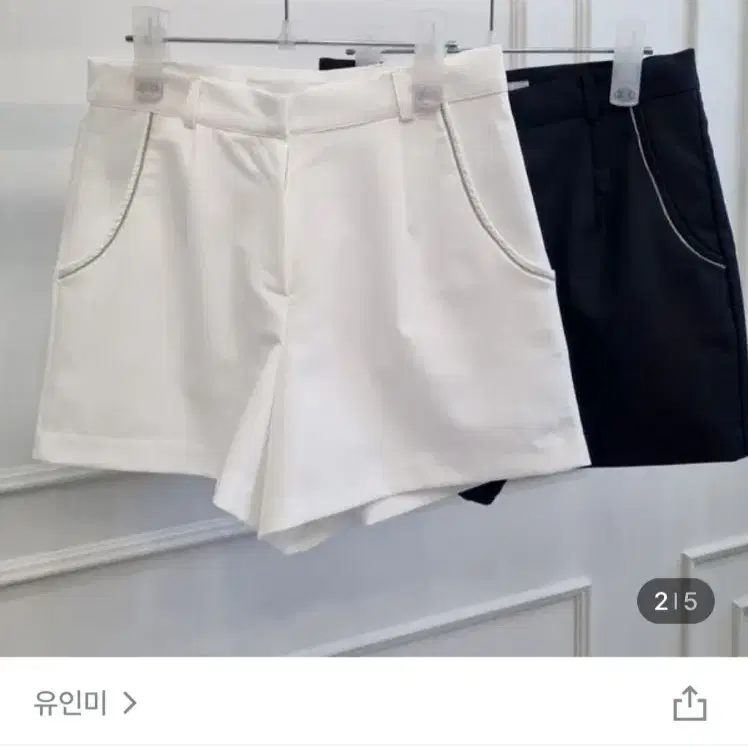 (새상품)쿠치 비즈 새틴 팬츠 반바지 수입의류