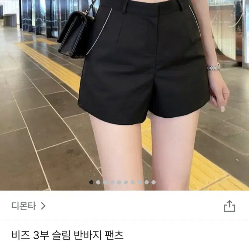 (새상품)쿠치 비즈 새틴 팬츠 반바지 수입의류