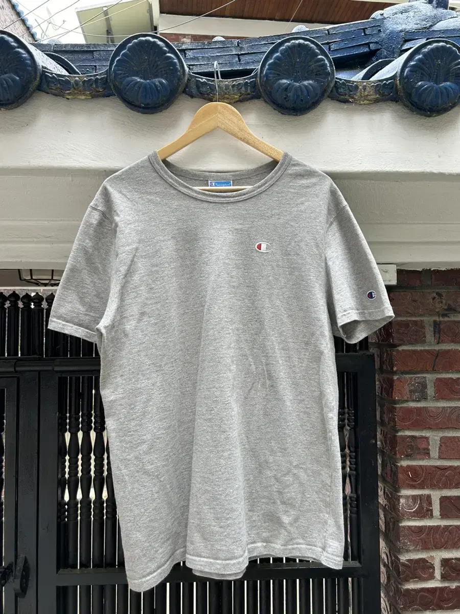 Champion Koreatap Gray Color Cotton Short Sleeve 100SIZ