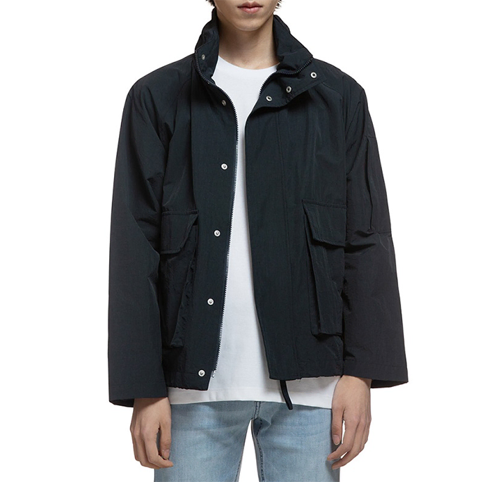 S)Flack High Neck Overfit Windbreaker Jacket