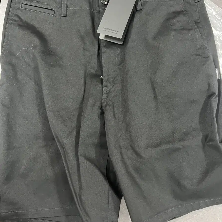 네이버후드 24SS CLASSIC CHINO 반바지 블랙 L사이즈