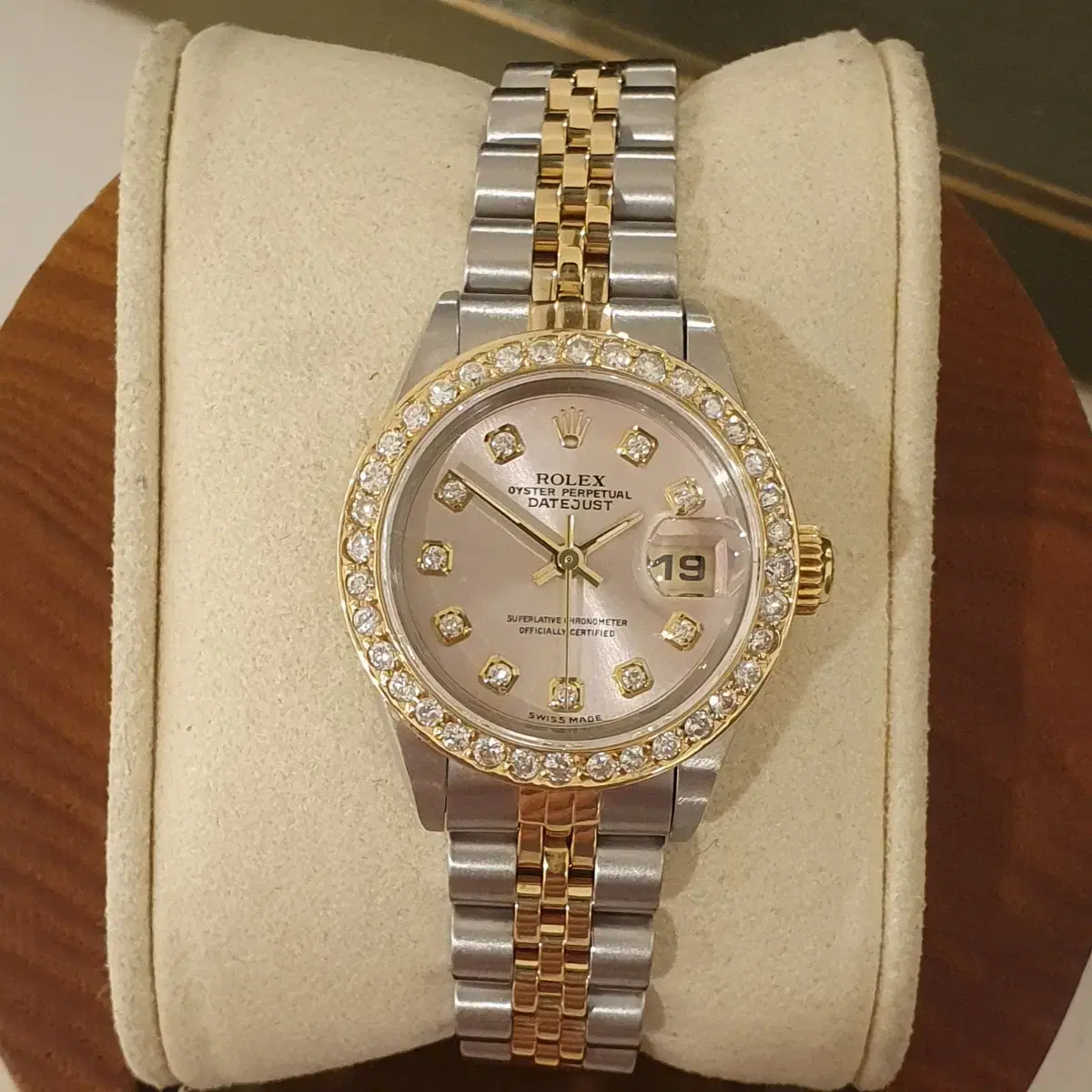 Rolex Women's Deyjust 69173 Pink Ten Point Jubilee Combi