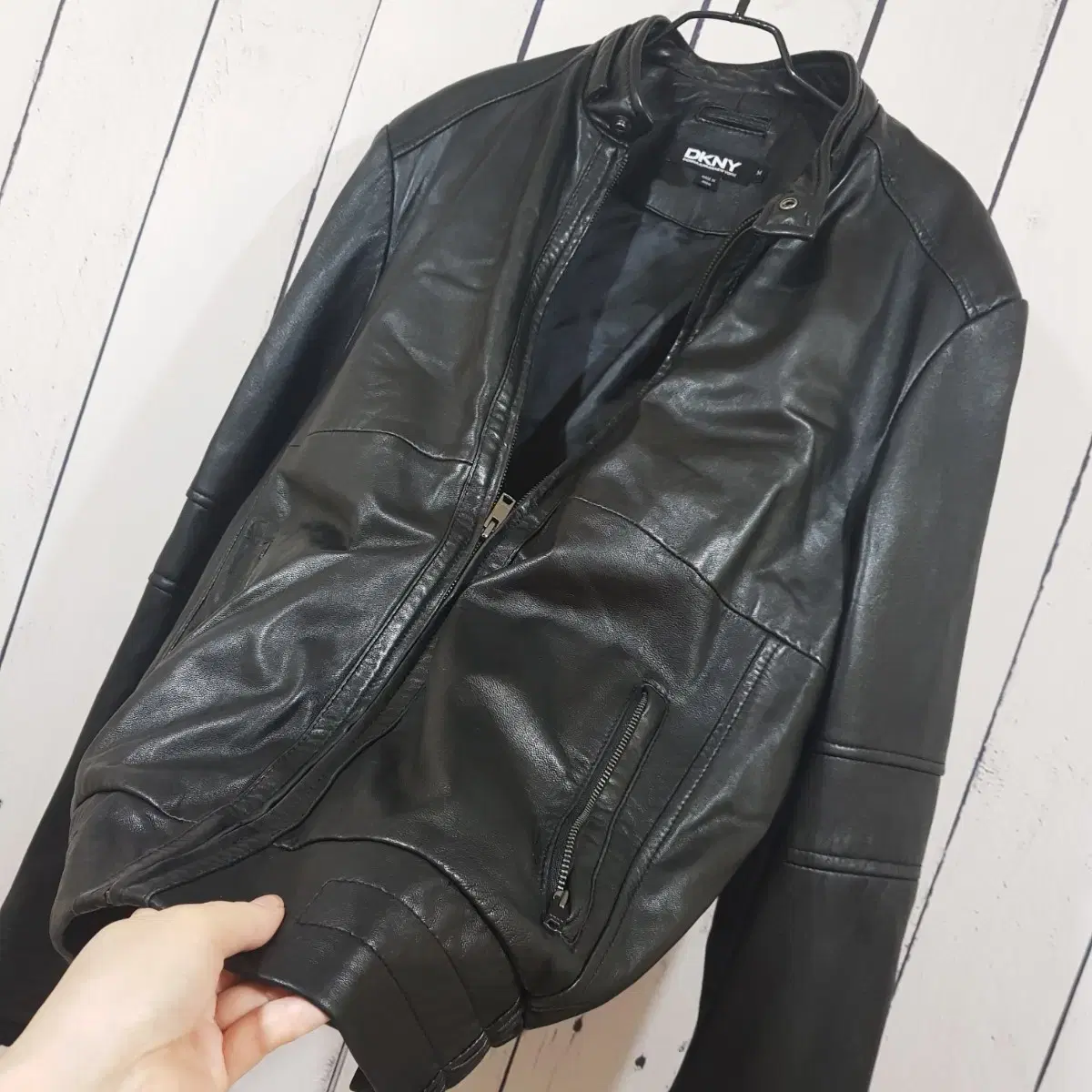 no.04ㅡ7[Genuine brand] DKNY High quality natural lambskin jacket(Men/M)