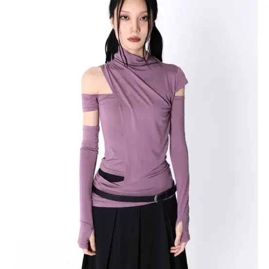 SIO COWL NECK WARMER LONG SLEEVE [PLUM]