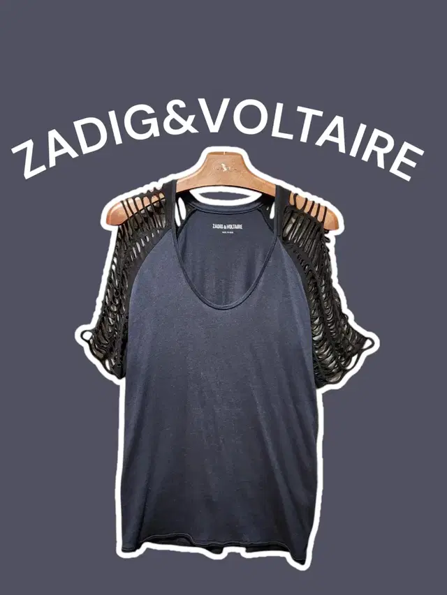 [S] ZADIG&VOLTAIRE 쟈딕앤볼테르 그물 반팔티