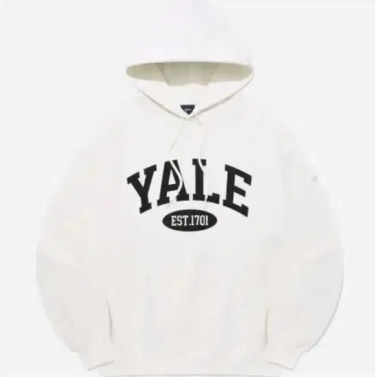 예일 yale 크림 화이트 후드티 M