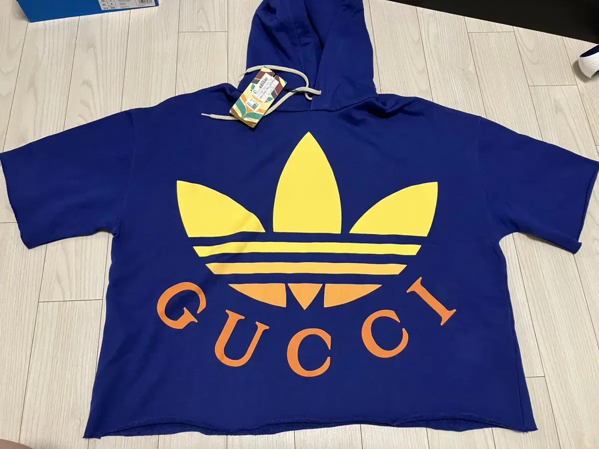 Gucci Adidas Short Sleeve Hoodie L