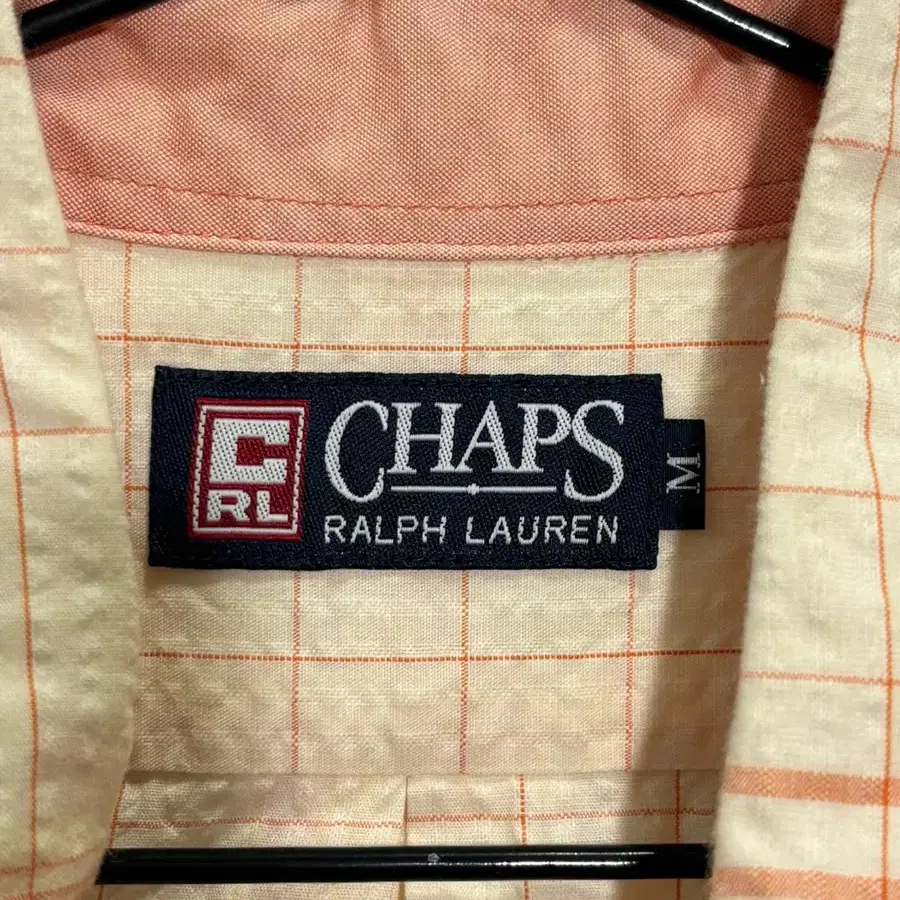 chaps ralph lauren 오렌지 체크 셔츠 M