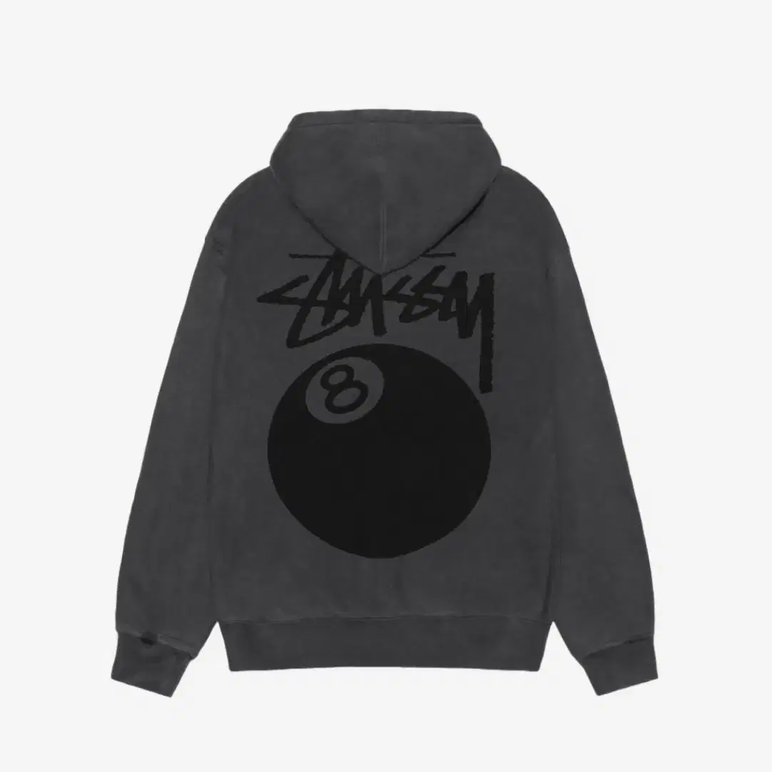 S 스투시 stussy 8볼 피그먼트 다이드 집 후드 집업 블랙 판매